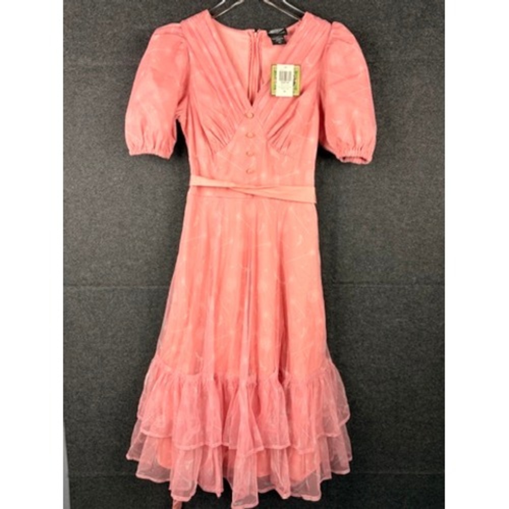 Her Universe Wicked Glinda Sparkle Dress Pink Tulle Star Bubble Midi XS NWT